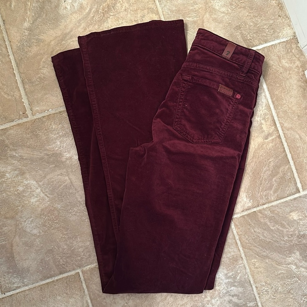 7 For All Mankind Women's High Rise Velvet Lisha Bootcut Jeans